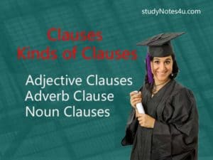 Clauses & Types or Kinds of clauses